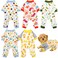 URATOT 5 Styles Soft Puppy Rompers Cute Pet Clothes Onesies for Dog Cat Small