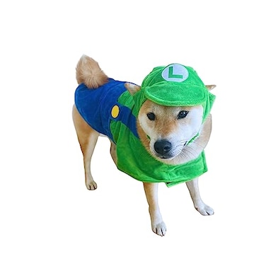 ComfyCamper Hat and Suspenders Dog Costume X Large Medium Small Lab Star Space Cosplay Halloween Costumes Medium Green