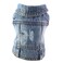 FuQiBasics Pet Clothes Dog Jeans Jacket for Small Medium Dogs Cats Lapel Vests Vintage Washed Denim ScratchResistant Design Light Blue