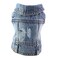 FuQiBasics Pet Clothes Dog Jeans Jacket for Small Medium Dogs Cats Lapel Vests Vintage Washed Denim ScratchResistant Design Light Blue
