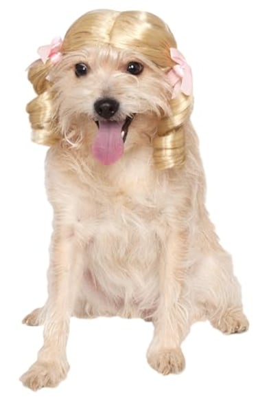 Rubies Cheerleader Pet Wig for Dogs or Cats SM
