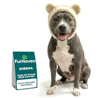 FurHaven Flexible Fit Costume HatPolar Bear Cream Medium