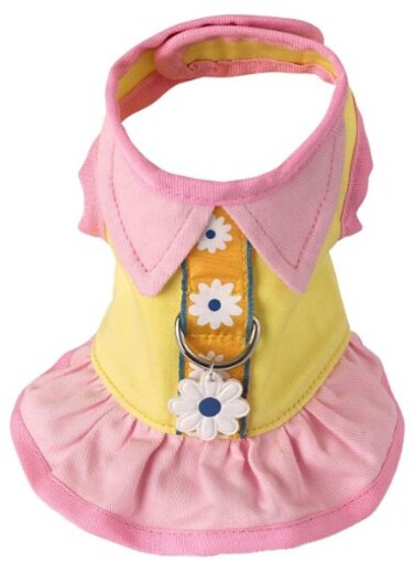 Doggles Dog Harness Dress Yello Small