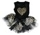 Petitebella Leopard Heart Puppy Dog Dress BlackLeopard Small