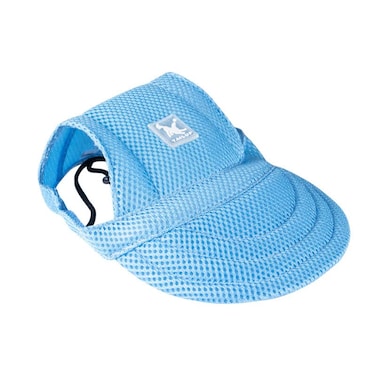 leconpet Mesh Baseball Pet Caps with Ear Holes Adjustable Comfortable Dog Hats for Small Medium and Large Dogs Cat Cap Small Blue