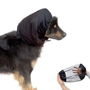 vomvomp 2 Pack Breathable Dog Snood Longears Dogs Net Snood Dog Ear Cover for Cocker Spaniel Cavalier Poodle Basset L