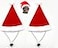 ProCover 2Pcs Mini Dog Santa Hat for Dog Christmas Hat Christmas Party DressupRed