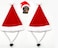 ProCover 2Pcs Mini Dog Santa Hat for Dog Christmas Hat Christmas Party DressupRed