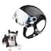 Billionchains Dog Helmet for Small Breed Cool Pet Motorcycle Helmet with DropDown Silver Visor Without Rivets