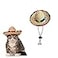 AWOCAN Pet Straw Hat Funny Mexican Sombrero Cap Party Decorations Cinco De Mayo Pet Hats for Small PetsPuppyCat