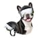 LESYPET Dog Helmet Small Breed Dog Motorcycle Helmet DropDown Silver Visor for Outdoor Motorcycling Windproof Pet Hat with Ear Hole