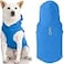 Gooby Fleece Vest Hoodie Small Dog Pull Over Hooded Fleece Jacket with Leash Ring Blue XLarge