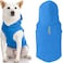 Gooby Fleece Vest Hoodie Small Dog Pull Over Hooded Fleece Jacket with Leash Ring Blue XLarge