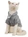 QWINEE Basic Dog Hoodie Sweatshirt Puppy Sweater Warm Cat Costumes Pet Clothes for Chihuahua Puppy Kitten Small Medium Dogs Light Grey Medium