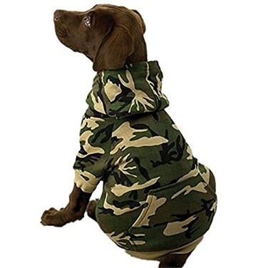 Casual Canine Camo Hoodie for Dogs 17 Large Green