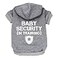 TeesTails Baby Security in Training Pullover Fleece Lined Dog Hoodie with Leash Hole Sweatshirt Grey