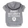 TeesTails Baby Security in Training Pullover Fleece Lined Dog Hoodie with Leash Hole Sweatshirt Grey
