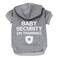 TeesTails Baby Security in Training Pullover Fleece Lined Dog Hoodie with Leash Hole Sweatshirt Grey