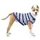 ARUNNERS Large Dog Striped T Shirts Clothes Sleeveless Tank Top Vest for Labrador Dobermann Blue 5XLarge