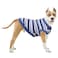 ARUNNERS Large Dog Striped T Shirts Clothes Sleeveless Tank Top Vest for Labrador Dobermann Blue 5XLarge