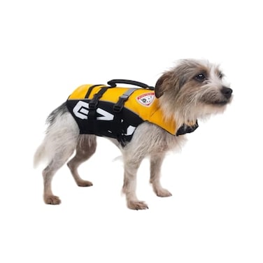 EzyDog DFD Micro Dog Life Jacket for Small Dogs Adjustable Swimming Safety Vest for Dogs Under 15 Pounds with Reflective Trim Durable Grab Handle XSmall Yellow