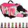 Mklhgty Dog Life Jacket Reflective Adjustable Hawaiian Style for Small Medium Large Dogs Polyester Cotton Floral Pink L