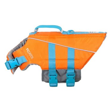 RC Pet Products Tidal Life Vest Adjustable Dog Life Jacket OrangeTeal Medium