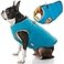 Gooby Padded Vest Dog Jacket Solid Turquoise Small Warm Zip Up Vest Fleece Jacket with Dual D Ring Leash Water Resistant for Small to Medium Dogs