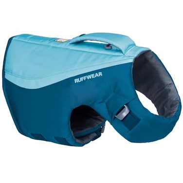 Ruffwear Float Coat Dog Life Jacket Premium Buoyancy Swim Vest with Lift Handle Secure Fit Reflective Trim Adjustable Flotation for Swimming Boating Outdoor Adventures Deep Blue Small