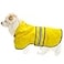Dadanfly Dog Raincoat Waterproof Reflective Slicker Lightweight Breathable Hooded Poncho Rain Coat Jacket with Adjustable Belly Strap and Leash Hole for Small Medium Large Dogs Small Yellow