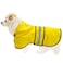 Dadanfly Dog Raincoat Waterproof Reflective Slicker Lightweight Breathable Hooded Poncho Rain Coat Jacket with Adjustable Belly Strap and Leash Hole for Small Medium Large Dogs Small Yellow