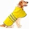 Dadanfly Dog Raincoat Waterproof Reflective Slicker Lightweight Breathable Hooded Poncho Rain Coat Jacket with Adjustable Belly Strap and Leash Hole for Small Medium Large Dogs XLarge Yellow