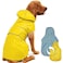 Kimee Dog Raincoat Reversible Single Side Slicker Poncho Adjustable Waterproof Dog Rain Jacket with Leash HoleReflective Stripe Hooded Snowproof Windproof Clothes for Small to 3XLarge Dogs L