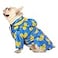 HDE Dog Raincoat Poncho Double Layer Zip Rain Jacket with Removable Hood Leash Hole for Small to 3XL Dogs and Puppies Ducks Blue L