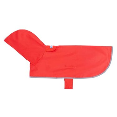 RC Pet Products Packable Dog Rain Poncho Crimson Medium