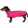 DJANGO Dog Jacket Raincoat Lightweight WaterResistant Coat for Small Medium Long Dogs Like Dachshunds Reflective Adjustable Fit HarnessCompatible EasyAccess Harness Hole Pink Medium