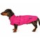 DJANGO Dog Jacket Raincoat Lightweight WaterResistant Coat for Small Medium Long Dogs Like Dachshunds Reflective Adjustable Fit HarnessCompatible EasyAccess Harness Hole Pink Medium