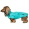 DJANGO Dog Jacket Raincoat Lightweight WaterResistant Coat for Small Medium Long Dogs Like Dachshunds Reflective Adjustable Fit HarnessCompatible EasyAccess Harness Hole Blue Small