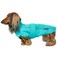 DJANGO Dog Jacket Raincoat Lightweight WaterResistant Coat for Small Medium Long Dogs Like Dachshunds Reflective Adjustable Fit HarnessCompatible EasyAccess Harness Hole Blue Small