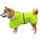 KOOGAL Dog Raincoat Waterproof Poncho Apparel for Small to Medium Sized Dogs Pet Jacket with Reflective Strips Polyester and TPU Material FluorYellow 3XL