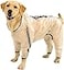 Olsa Dog Raincoat Dog Hooded Slicker Poncho 4 Legs Rain Jacket with Reflective Stripe Transparent Water Proof Resistant Rain Snow Clothes for Small Medium Large