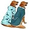 HDE Reversible Dog Raincoat Hooded Slicker Poncho Rain Coat Jacket for Small Medium Large Dogs Dinosaurs L
