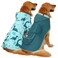 HDE Reversible Dog Raincoat Hooded Slicker Poncho Rain Coat Jacket for Small Medium Large Dogs Dinosaurs L