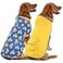 HDE Reversible Dog Raincoat Hooded Slicker Poncho Rain Coat Jacket for Small Medium Large Dogs Ducks Yellow L