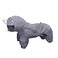 WOOFO FullCoverage Dog Raincoat Lightweight Comfortable Adjustable Easy to Wear Dog Rain Jacket Detachable Cap Reflective Strip Grey MS
