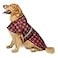 HDE Dog Raincoat Jacket Reflective Adjustable Hooded Pet Poncho Rain Coat with Leash Hole for Small to XLarge Dogs Plaid L