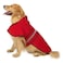 HDE Dog Raincoat Jacket Reflective Adjustable Hooded Pet Poncho Rain Coat with Leash Hole for Small to XLarge Dogs Red L
