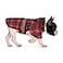 HDE Dog Raincoat Jacket Reflective Adjustable Hooded Pet Poncho Rain Coat with Leash Hole for Small to XLarge Dogs Plaid M