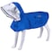 MAMORE Waterproof Dog Raincoat Adjustable Reflective Lightweight Pet Rain Clothes with Poncho Hood XLarge Blue