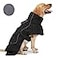 ODSSDAPU Raincoat Waterproof Winter Jacket for Dogs Windproof Coat With Velvet Inner and Reflective Strip Black L